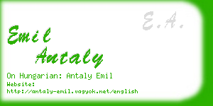 emil antaly business card